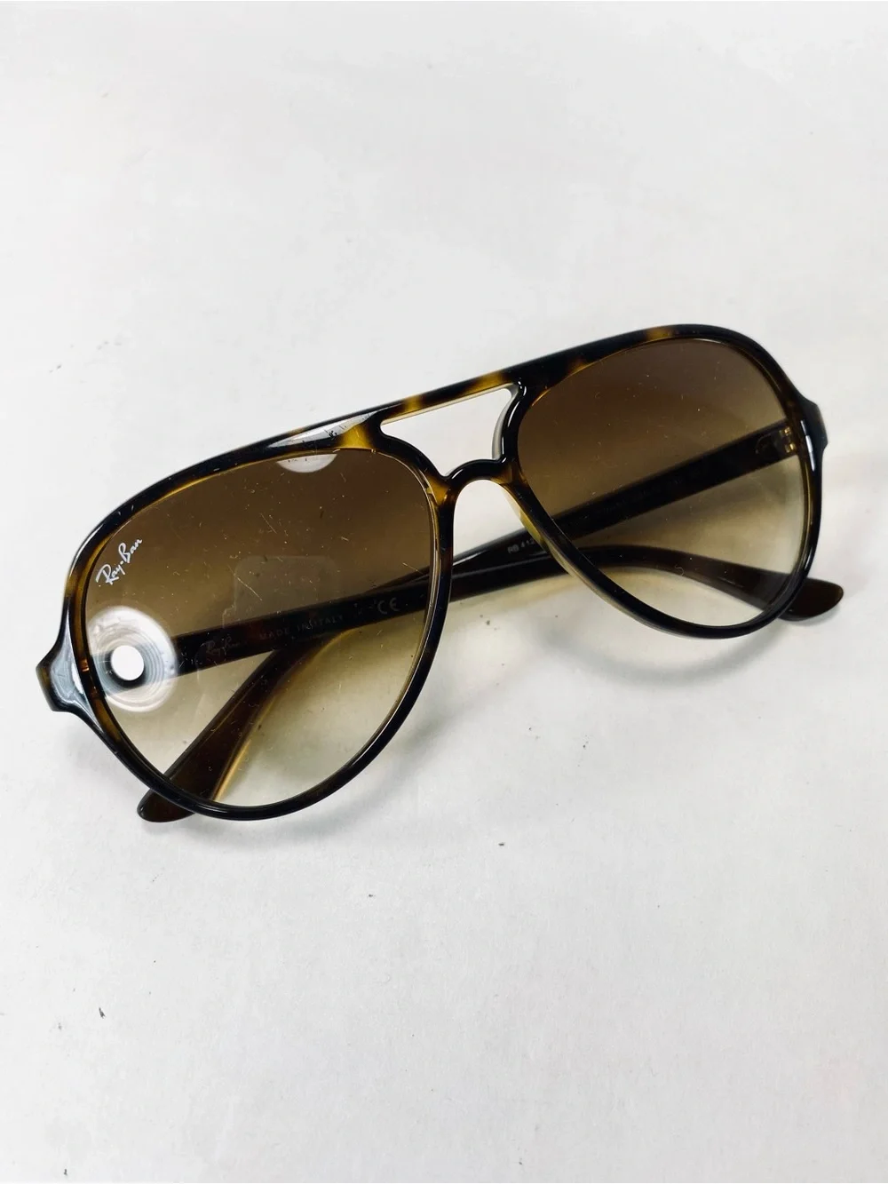 Ray-Ban Cats 5000 Sunglasses Lght Tortoise Frame Gradient Lenses